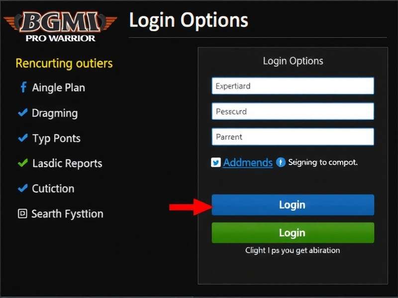 BGMI Pro Warrior Login Options